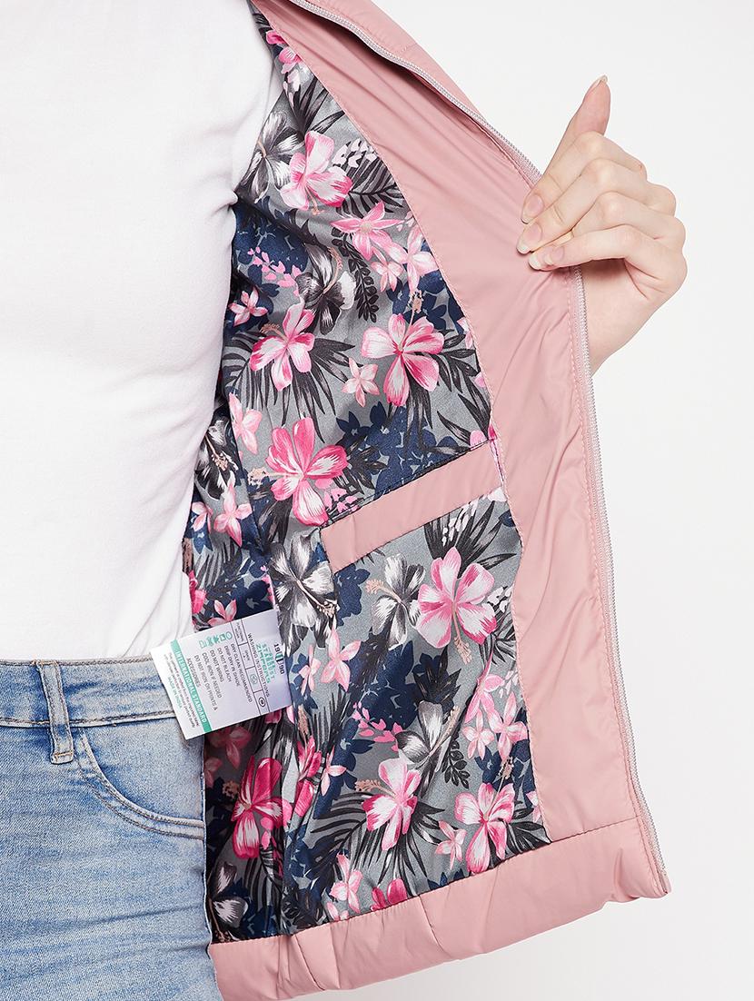 long sleeved solid quilted & padded jacket - 18548449 - Standard Image - 4