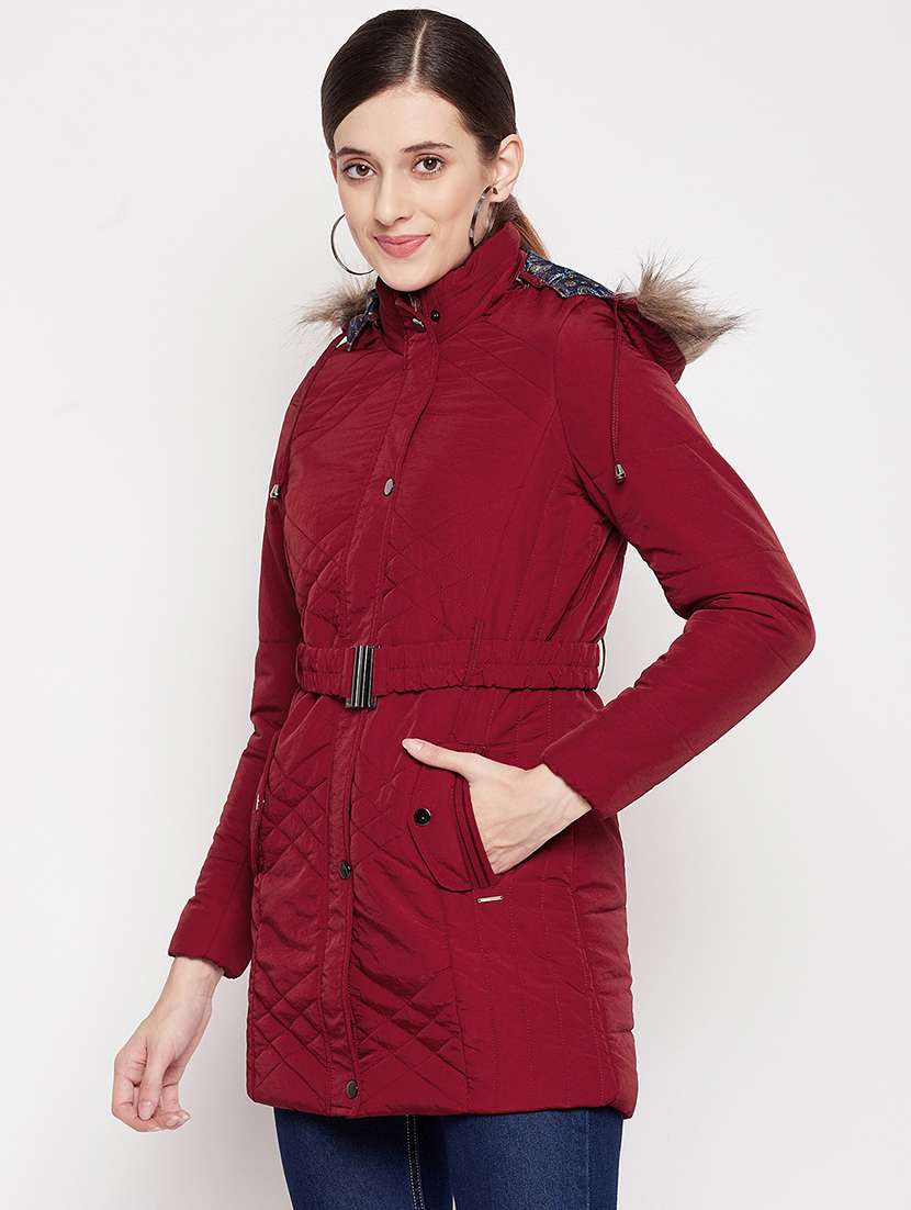 long sleeved solid quilted & padded jacket - 18548452 -  Standard Image - 1