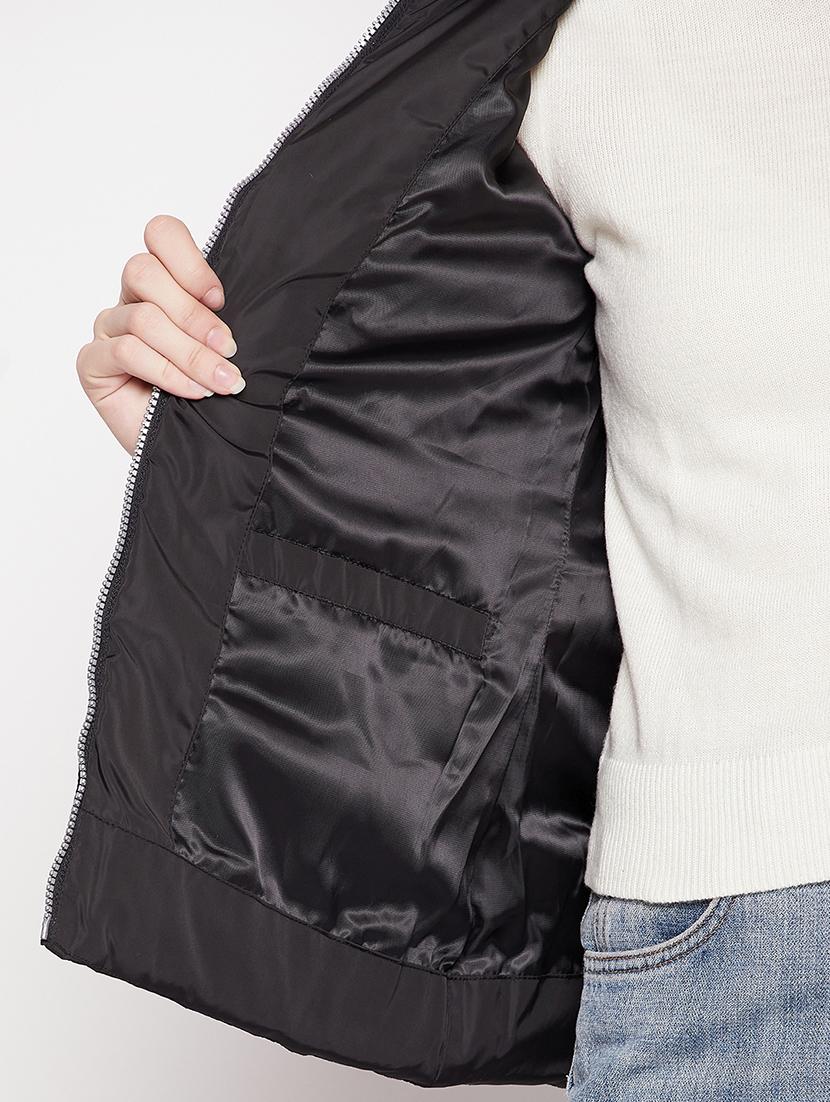 long sleeved solid quilted & padded jacket - 18548455 - Standard Image - 4