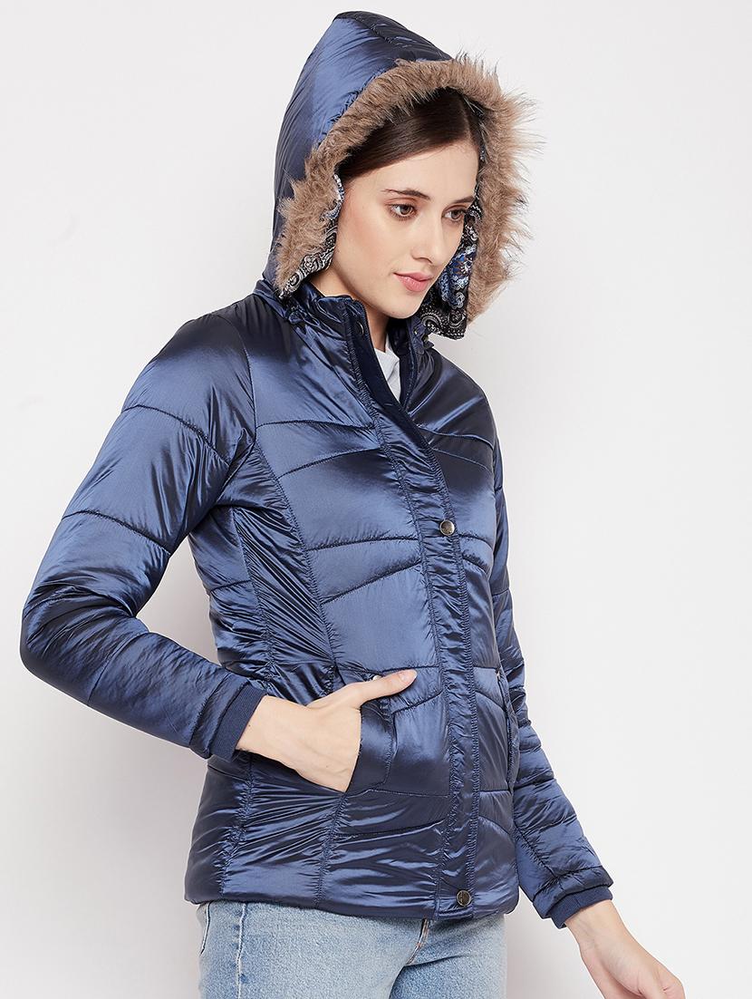 long sleeved solid quilted & padded jacket - 18548459 - Standard Image - 1