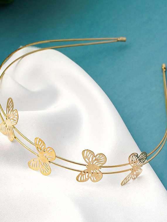 gold metal hair band