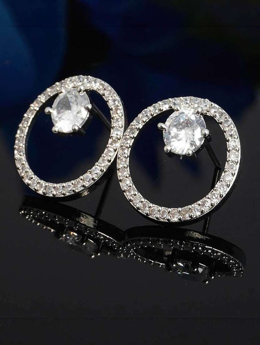 diamond stone crystal ring studs