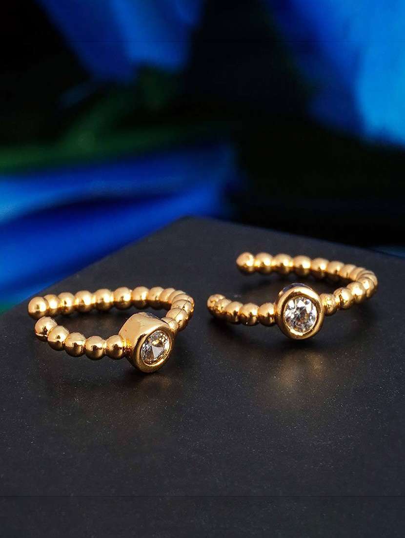 crystal gold beady earring