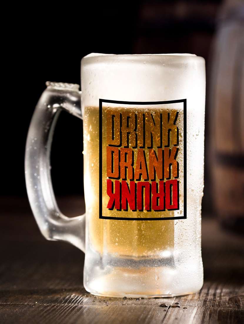 drink drank dunk taxt printed bear mug 450 ml