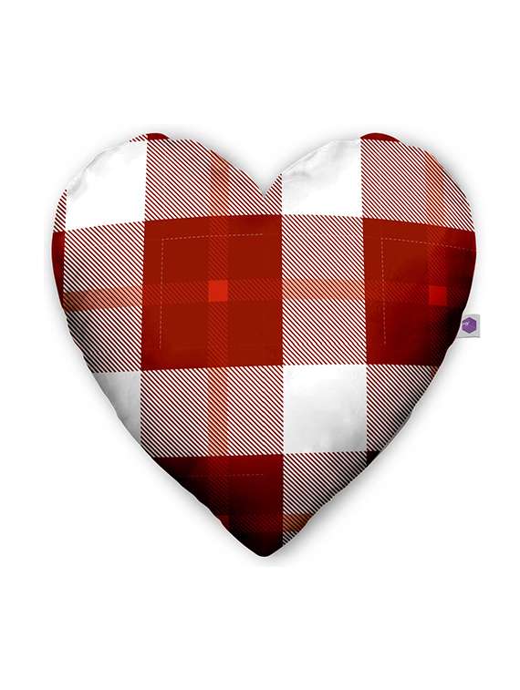 printed heart shape pillow