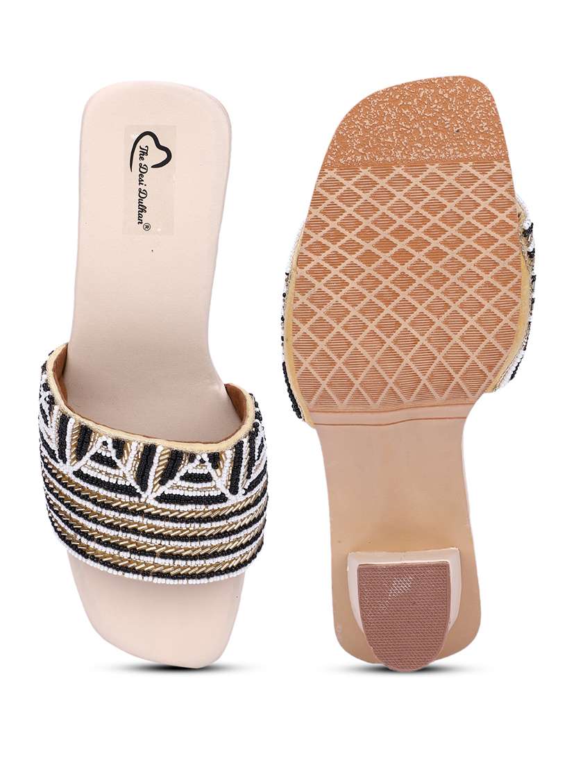 women embellished mules sandal - 18559851 -  Standard Image - 4