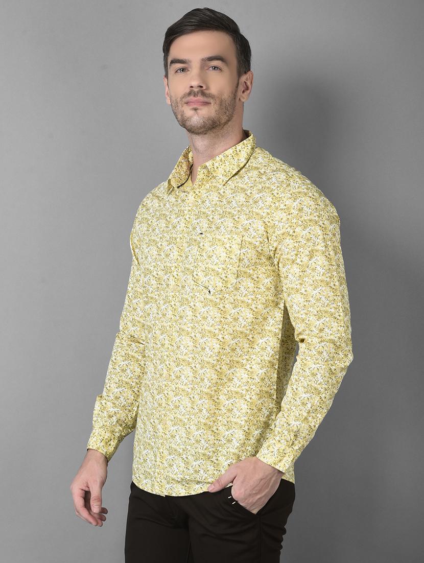 yellow printed casual shirt - 18559973 -  Standard Image - 1