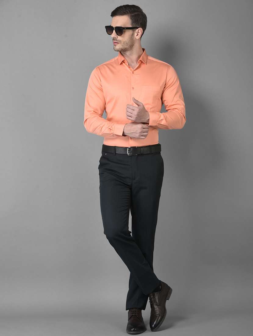 mens solids formal shirt - 18559977 - Standard Image - 4