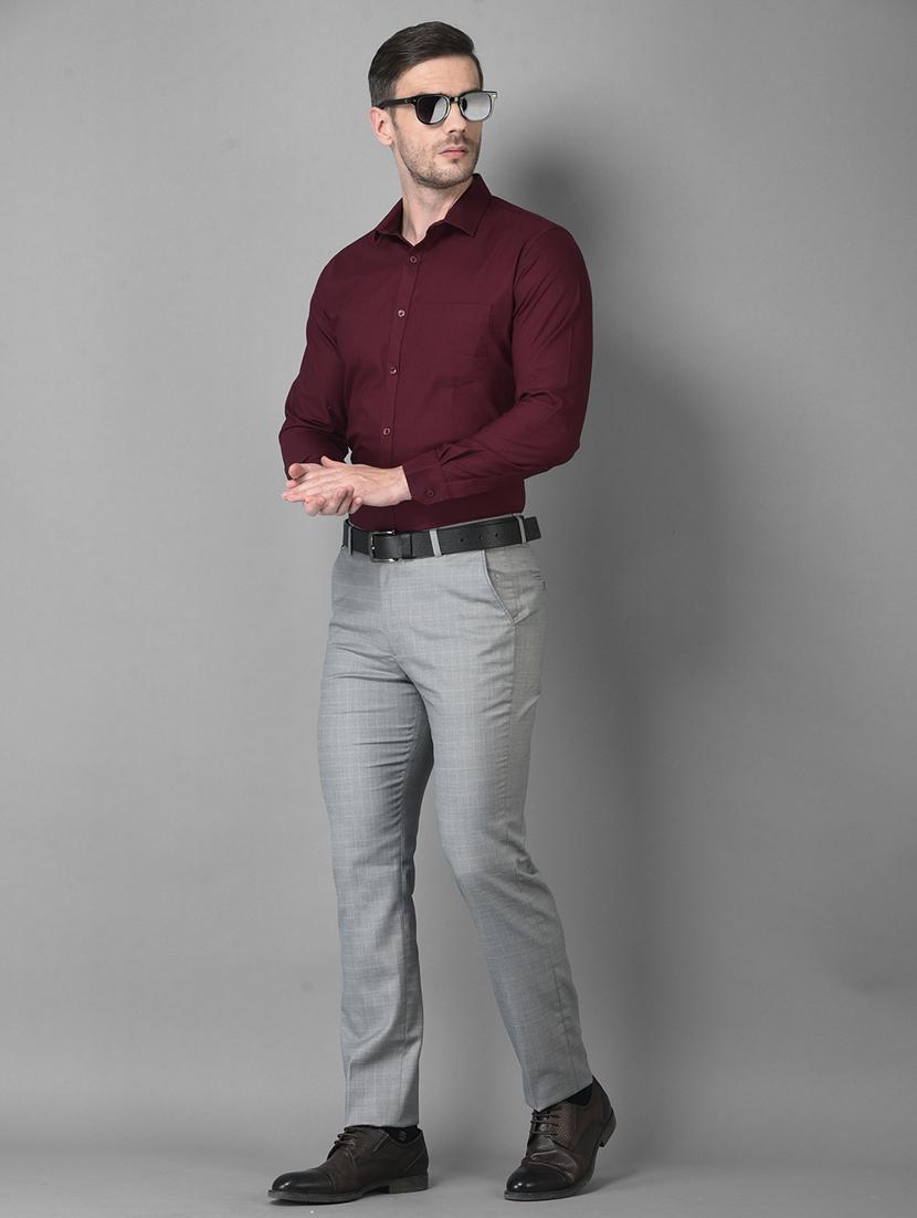 mens solids formal shirt - 18559988 - Standard Image - 4