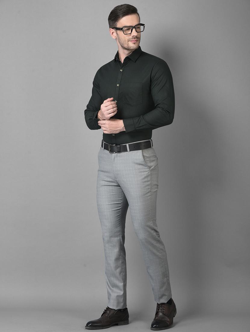 mens solids formal shirt - 18559989 - Standard Image - 4
