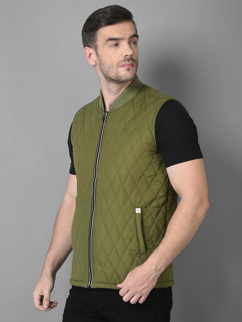 quilted solid casual jacket - 18559996 - Standard Image - 1