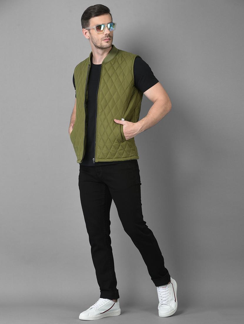 quilted solid casual jacket - 18559996 - Standard Image - 4