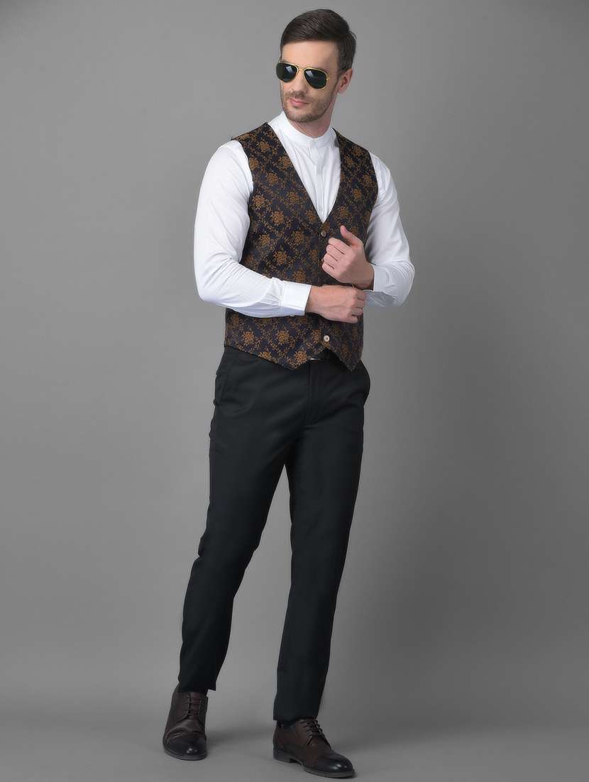 printed overlap waist coat - 18560007 -  Standard Image - 4
