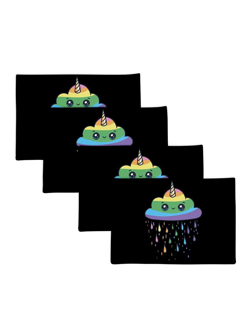 set of printed dining table placemats