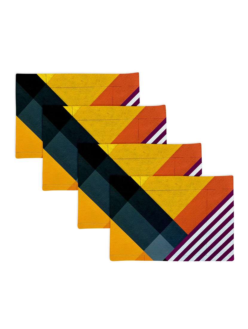 set of printed dining table placemats