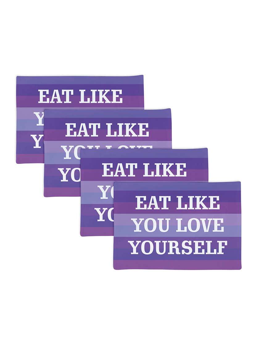 set of printed dining table placemats