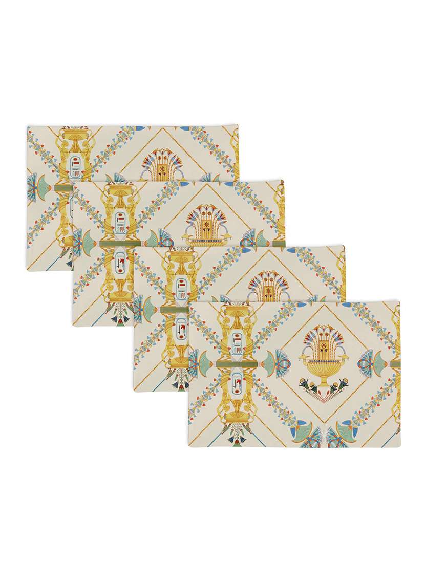 set of printed dining table placemats
