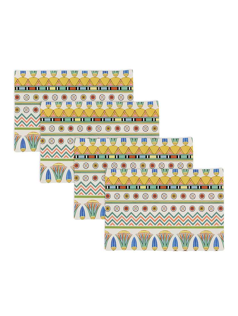 set of printed dining table placemats