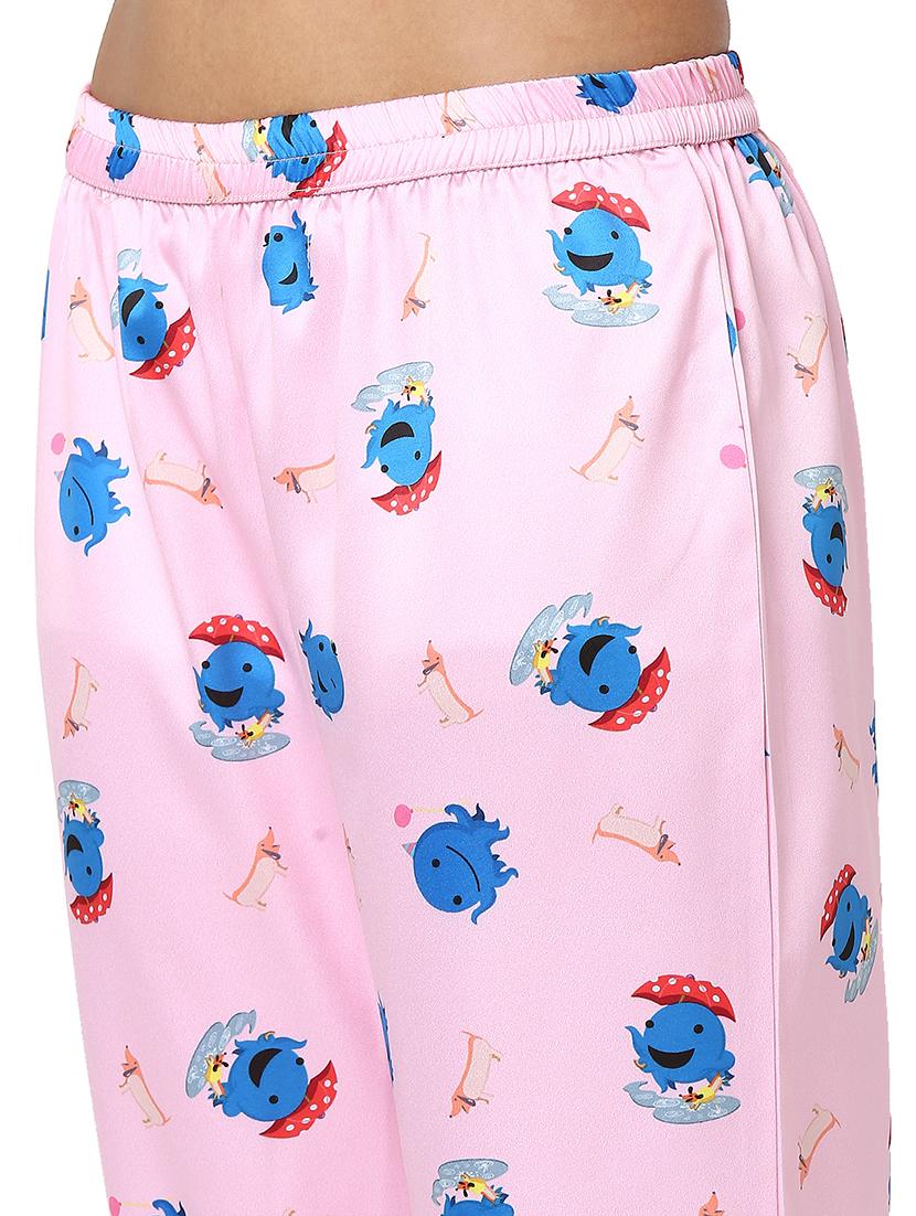 quirky printed nightwear pajama set - 18564508 - Standard Image - 4