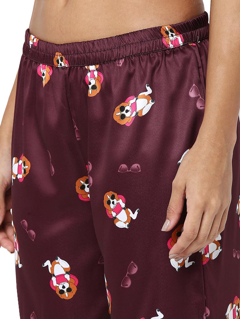 quirky printed nightwear pajama set - 18564509 - Standard Image - 4