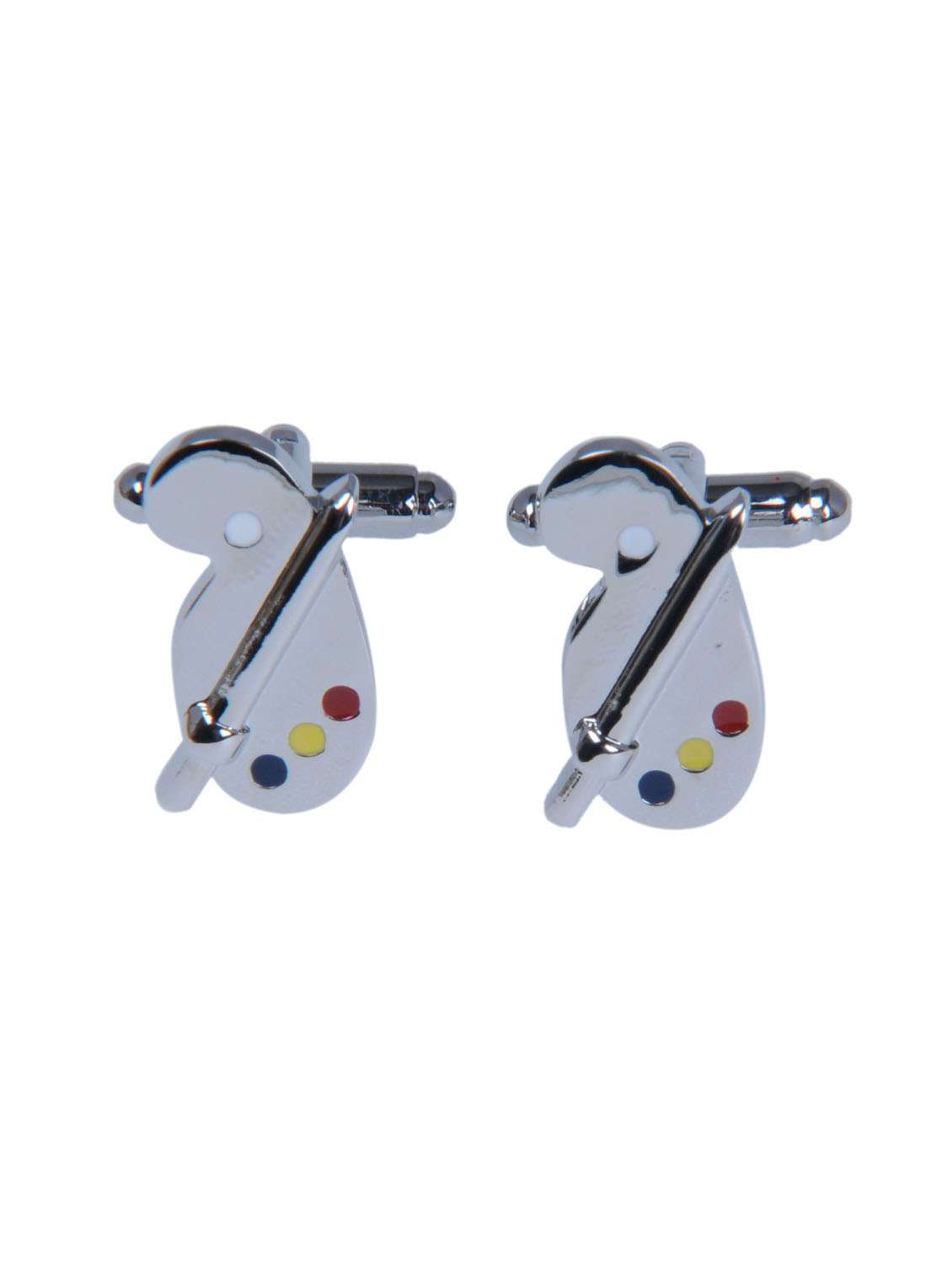 silver nonmetal cufflink