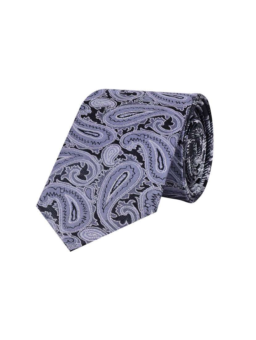 men textured polyester tie