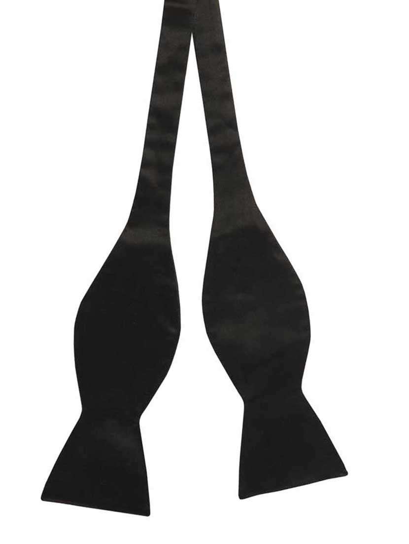 black solid bow tie 