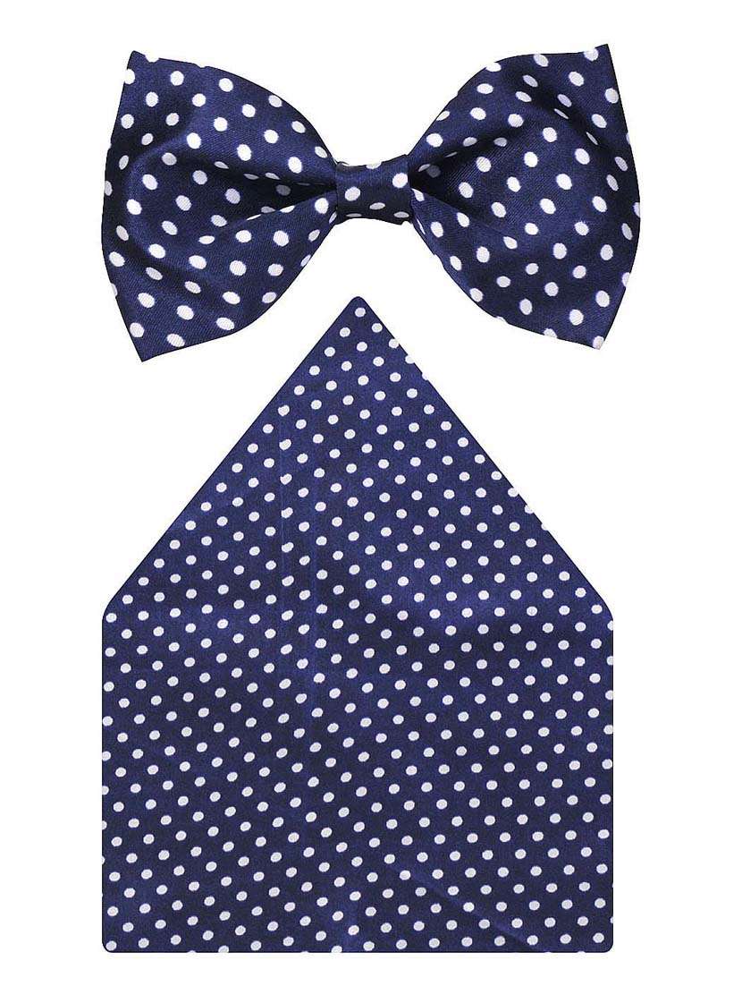 blue polyester bow tie