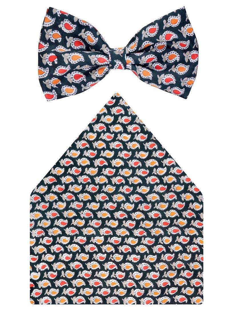 multi colored silk bow tie