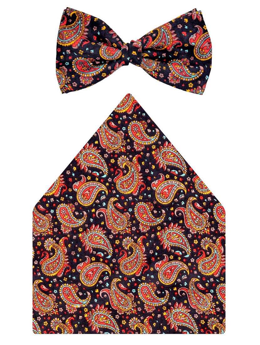 multi colored silk bow tie