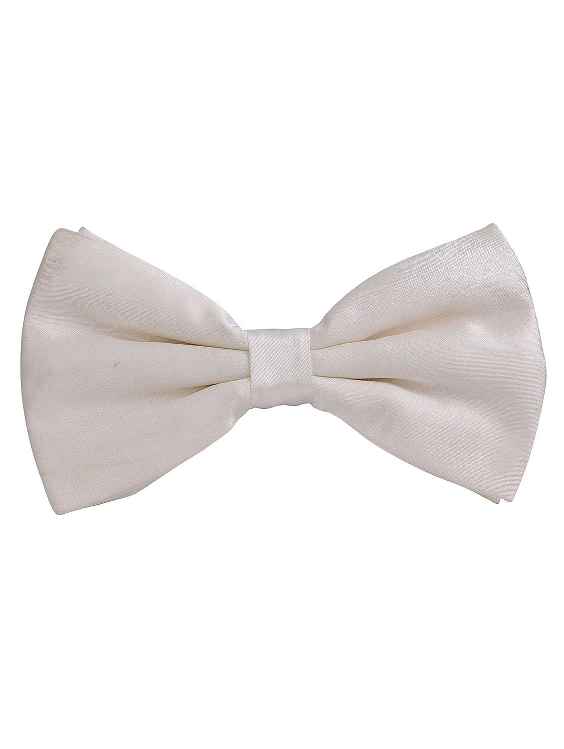 cream polyester bow tie