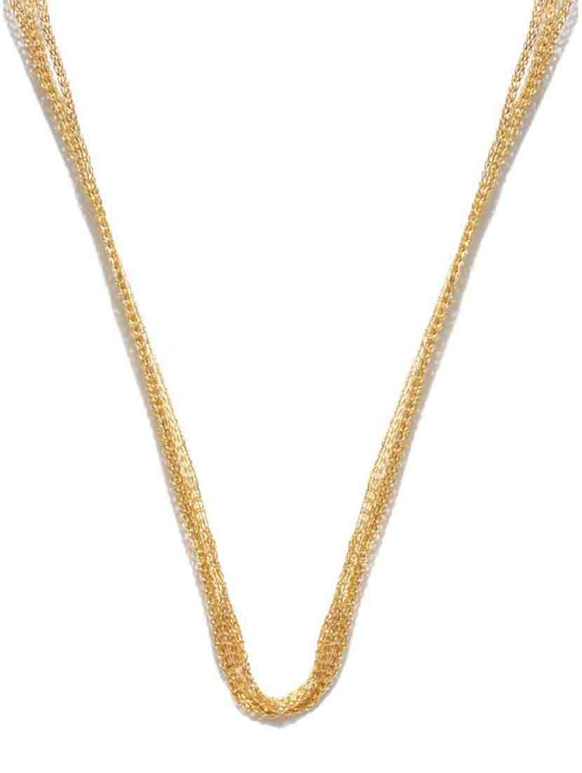 women gold brass chain necklace - 18565399 -  Standard Image - 1