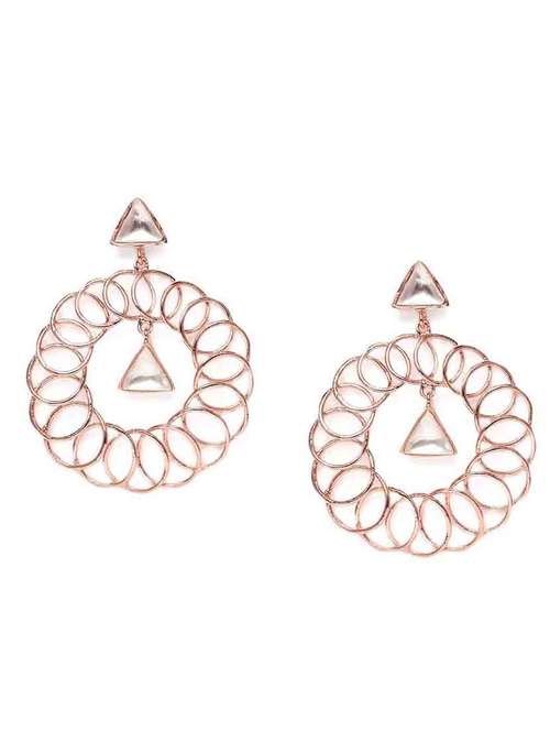 gold brass chandballi earring - 18565475 -  Standard Image - 0