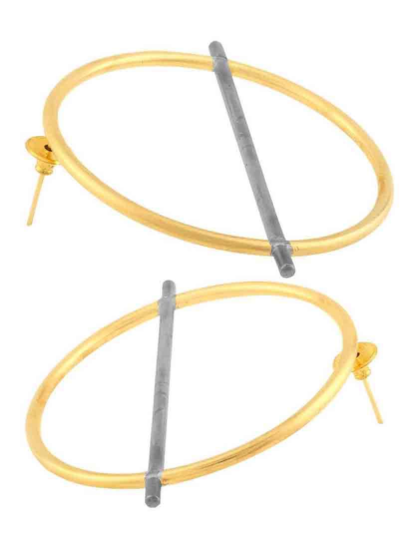 gold brass hoop earring