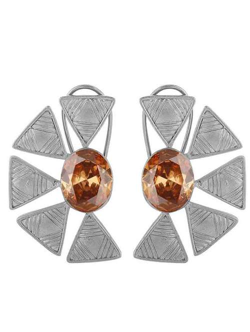 grey brass studs earring - 18565508 -  Standard Image - 0