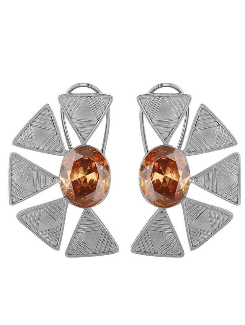 grey brass studs earring