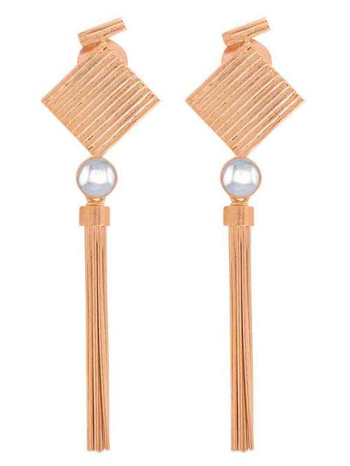 pink brass drop earring - 18565516 -  Standard Image - 0
