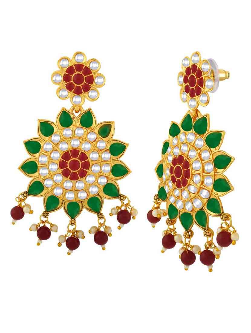 multi colored metal chandballi earring - 18565531 - Standard Image - 1