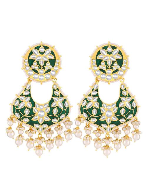 green brass chandballi earring - 18565552 -  Standard Image - 0