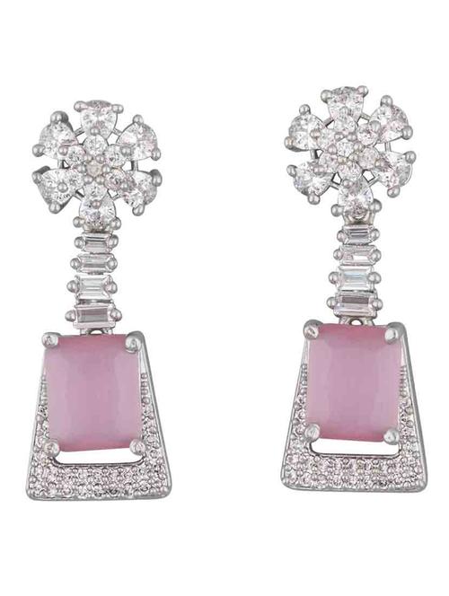 pink brass drop earring - 18565577 -  Standard Image - 0