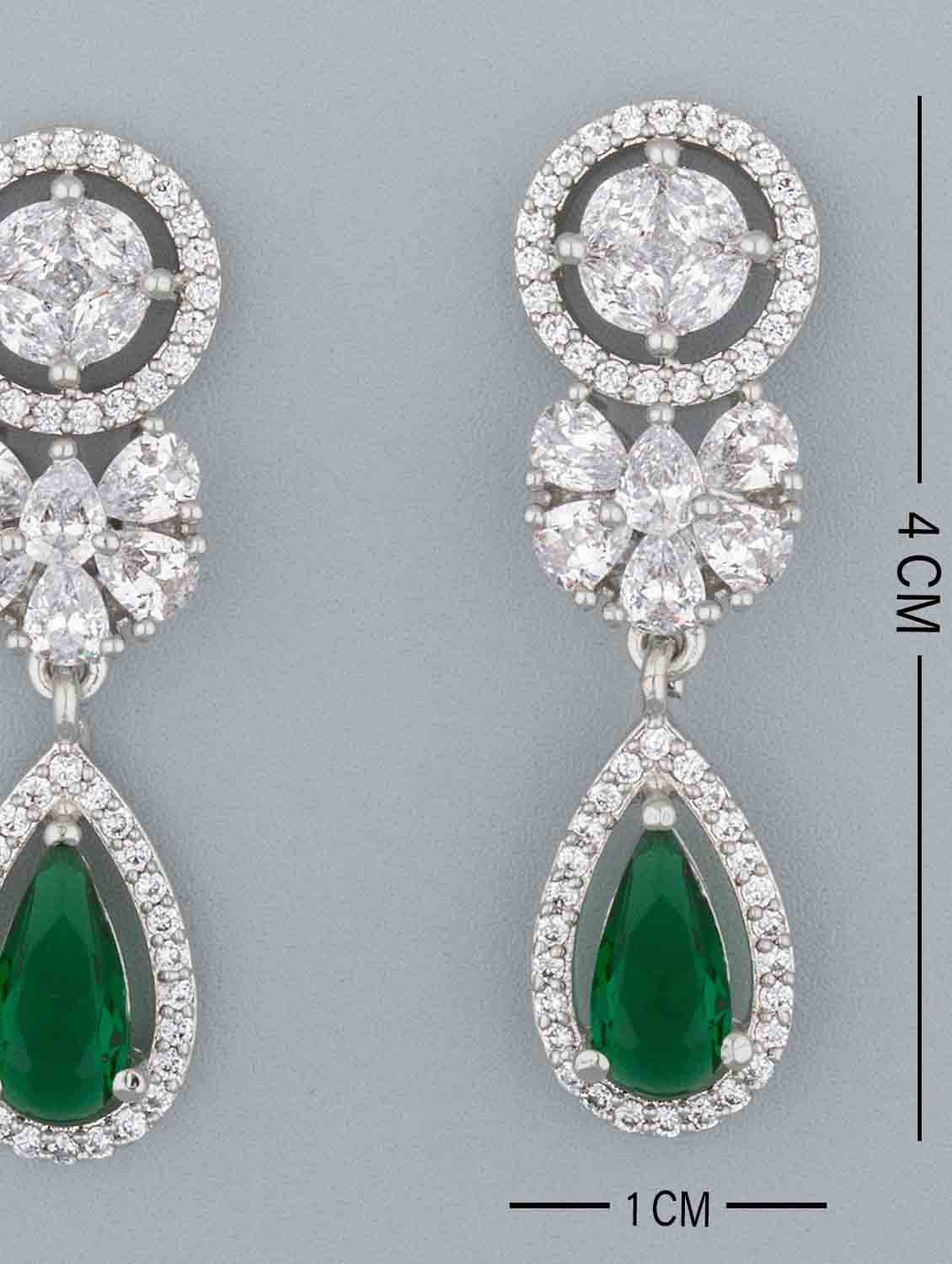 green brass drop earring - 18565580 -  Standard Image - 4