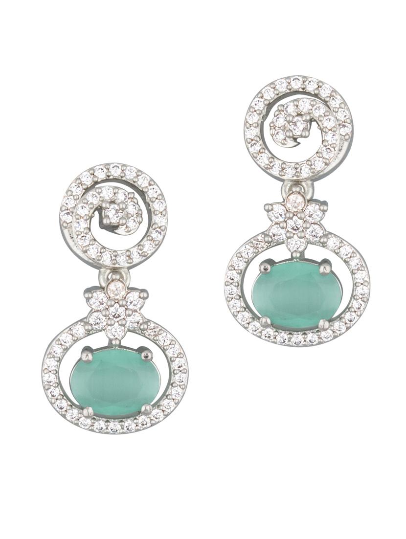 blue brass drop earring - 18565585 -  Zoom Image - 0
