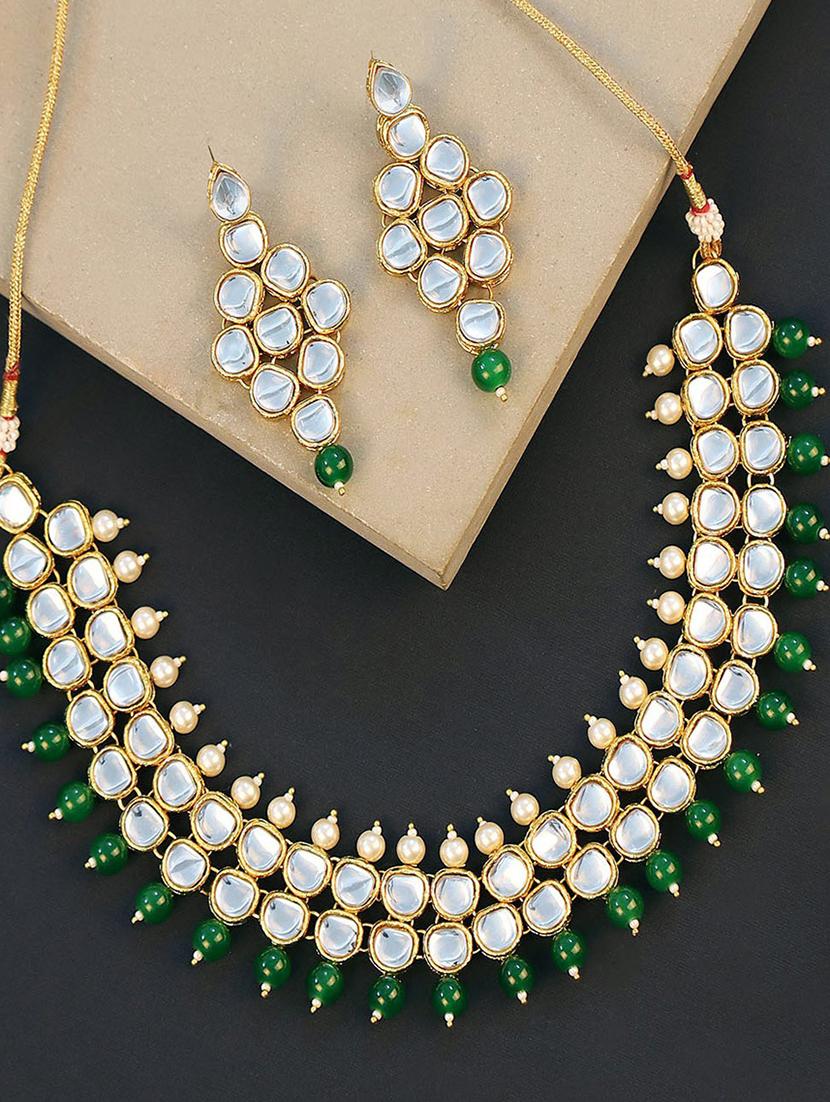 gold plated necklace earring set  - 18565808 -  Zoom Image - 0