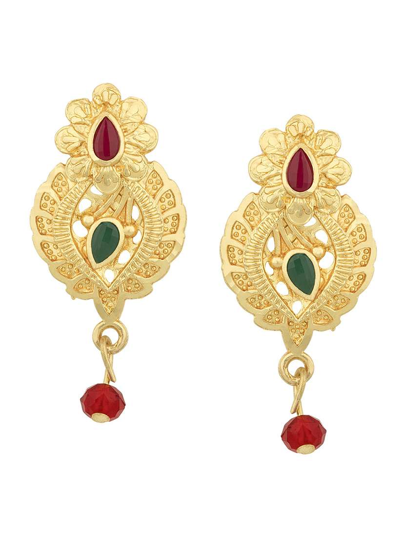 gold plated stoned necklace set  - 18565830 -  Standard Image - 4