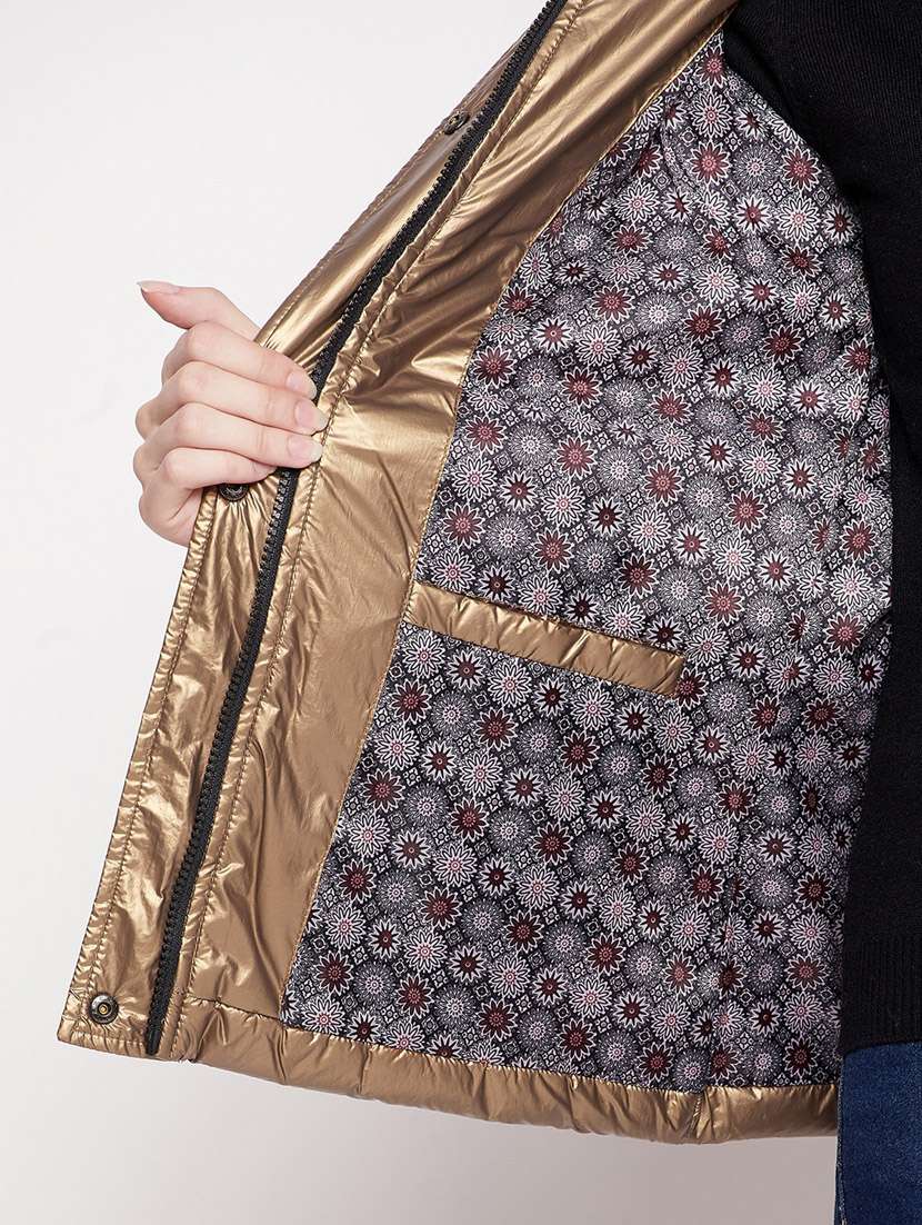 women solid long sleeve quilted jacket  - 18566489 -  Standard Image - 4