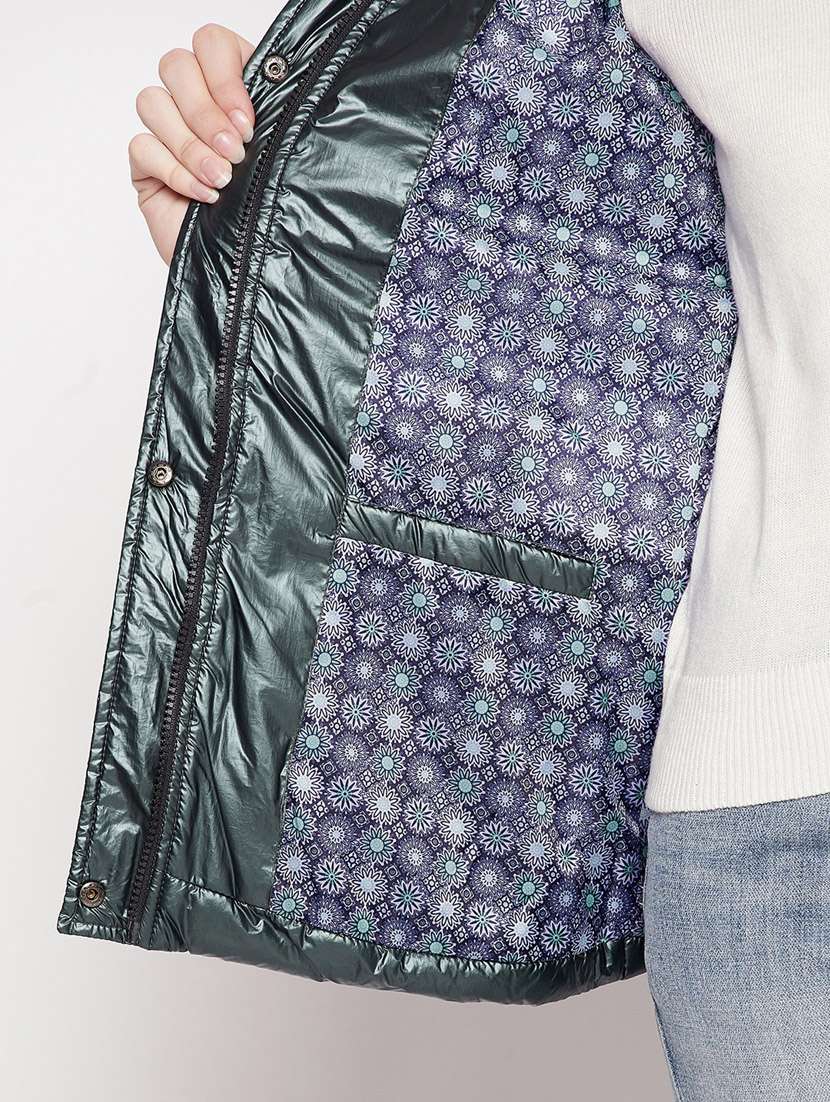 women solid long sleeve quilted jacket  - 18566490 -  Standard Image - 4