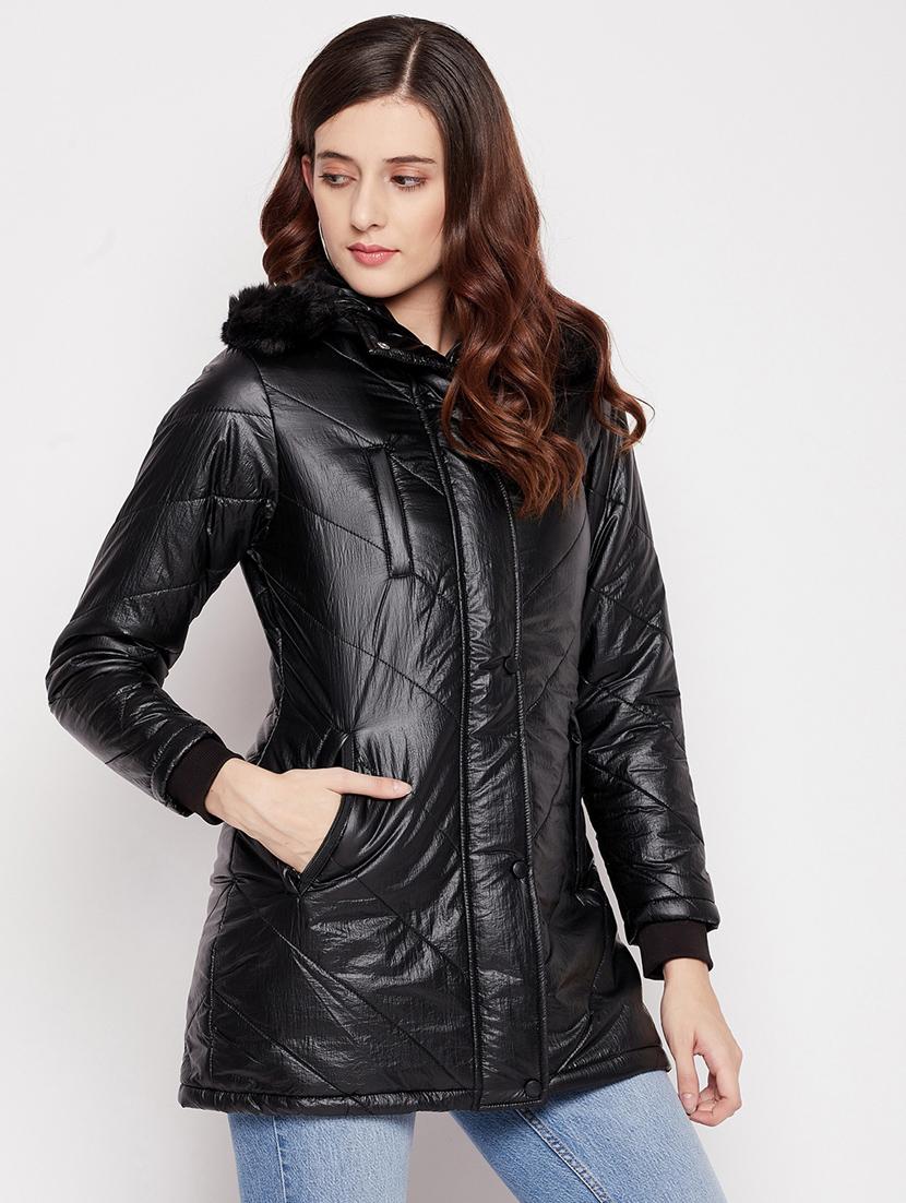 hooded neck quilted jacket - 18566491 - Standard Image - 1
