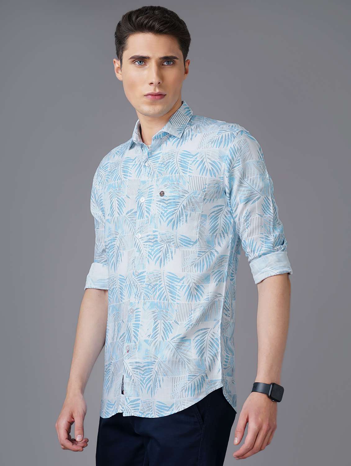 white printed casual shirt - 18566611 -  Standard Image - 1