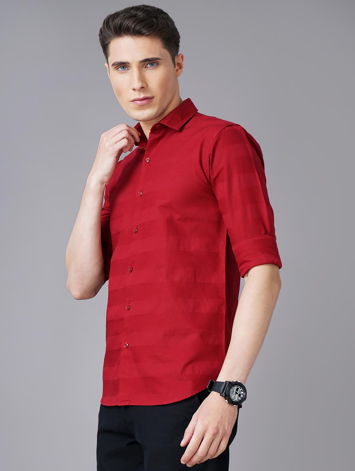 red striped casual shirt - 18566619 - Standard Image - 1