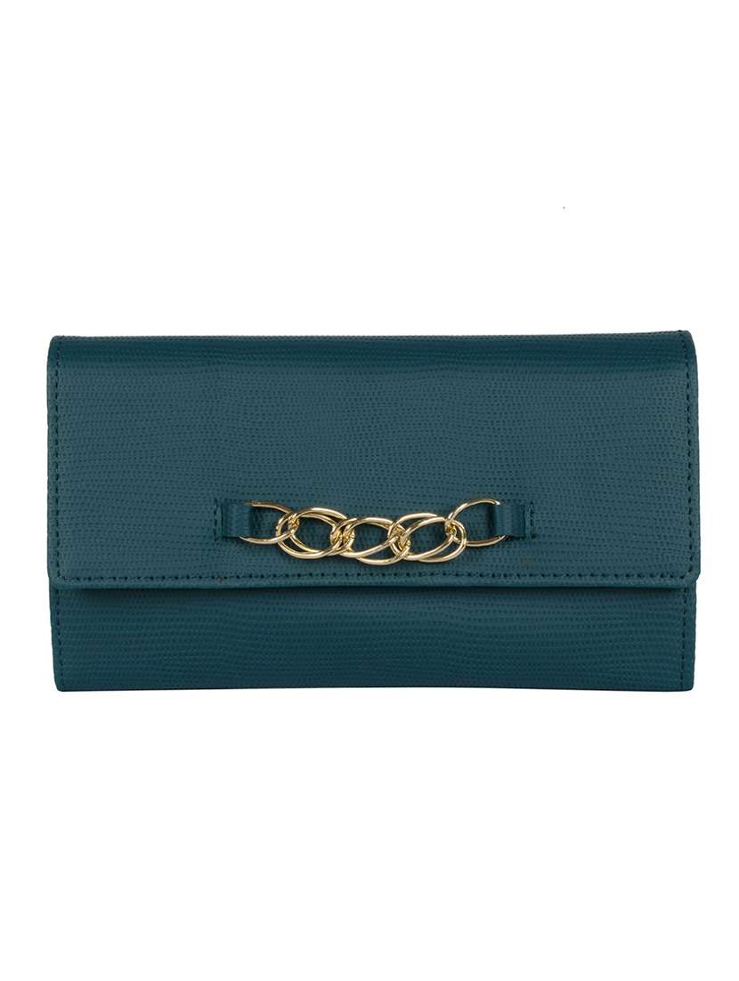 teal pvc wallet